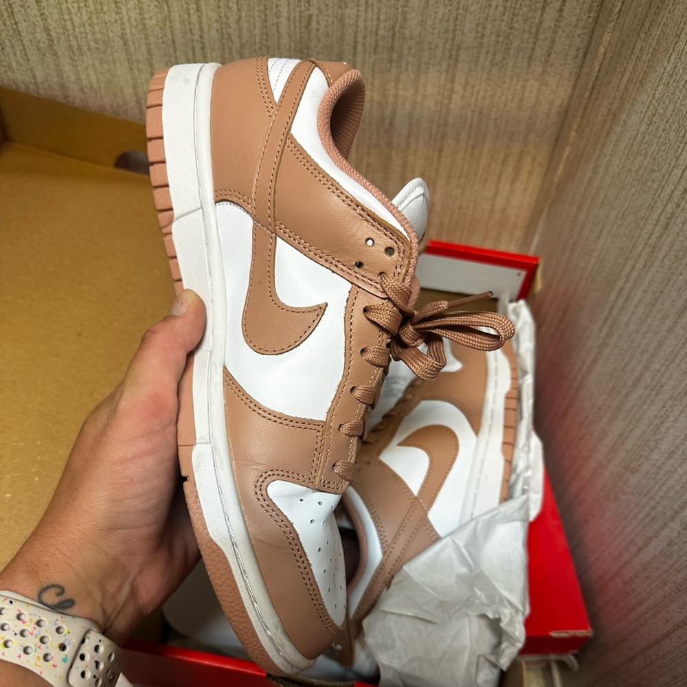 Nike White and Rose Sneakers